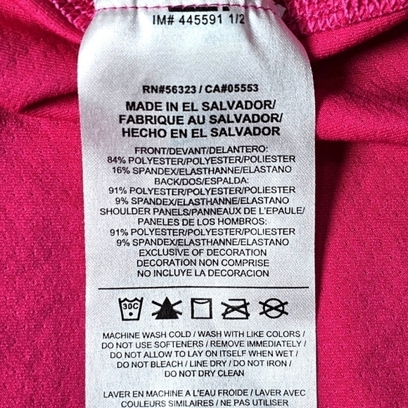 Nike Pro Women's Dri Fit Athletic Tank Top Hot Pink/Black Size Medium EUC - Picture 5 of 7